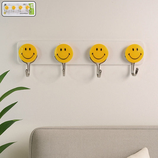 Multipurpose Self-Adhesive 4 hooks for wall Hook (1 Pc)
