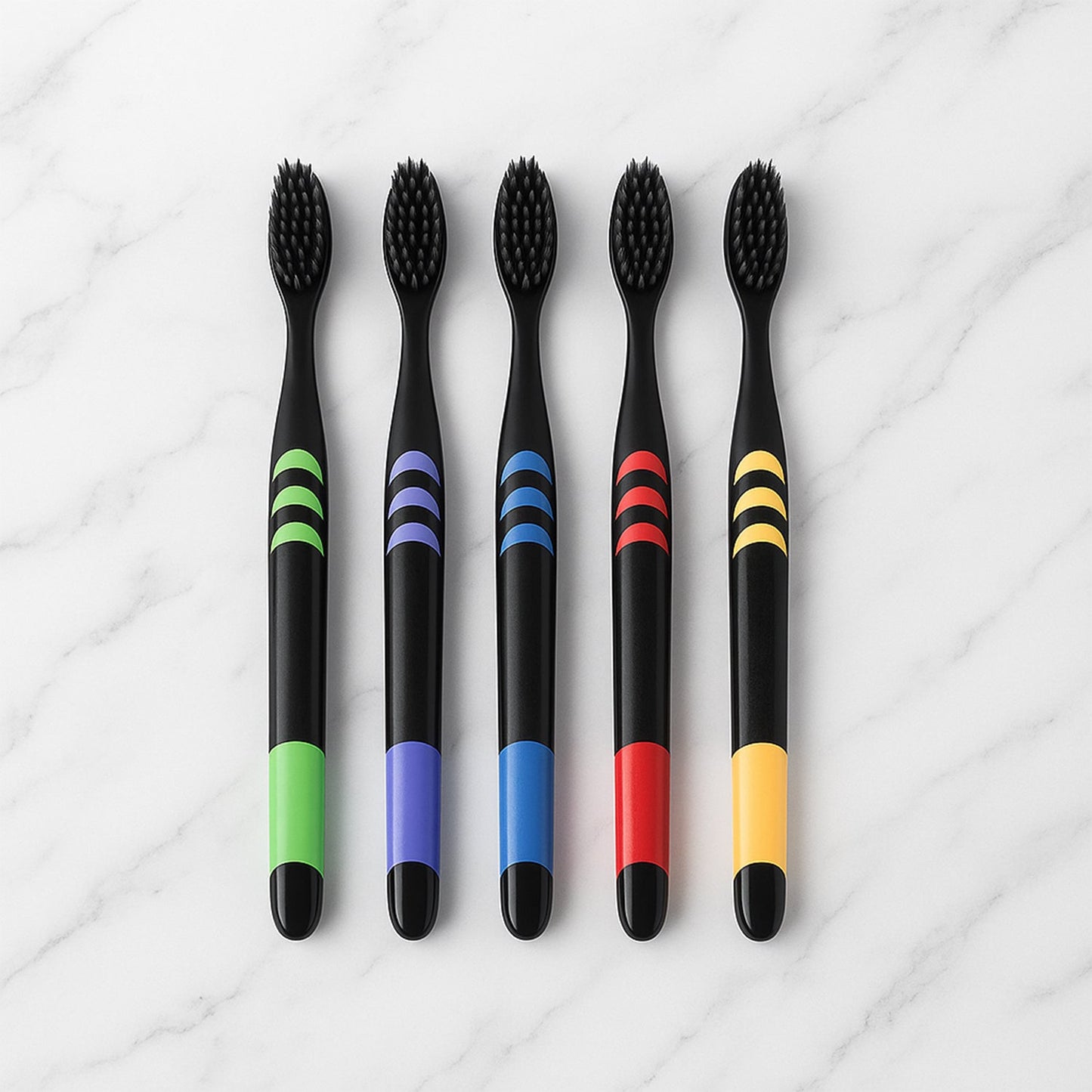 Soft Toothbrush With Plastic Round Box for Men and Women, Kids, Adults Plastic Toothbrush (10 pcs Set)
