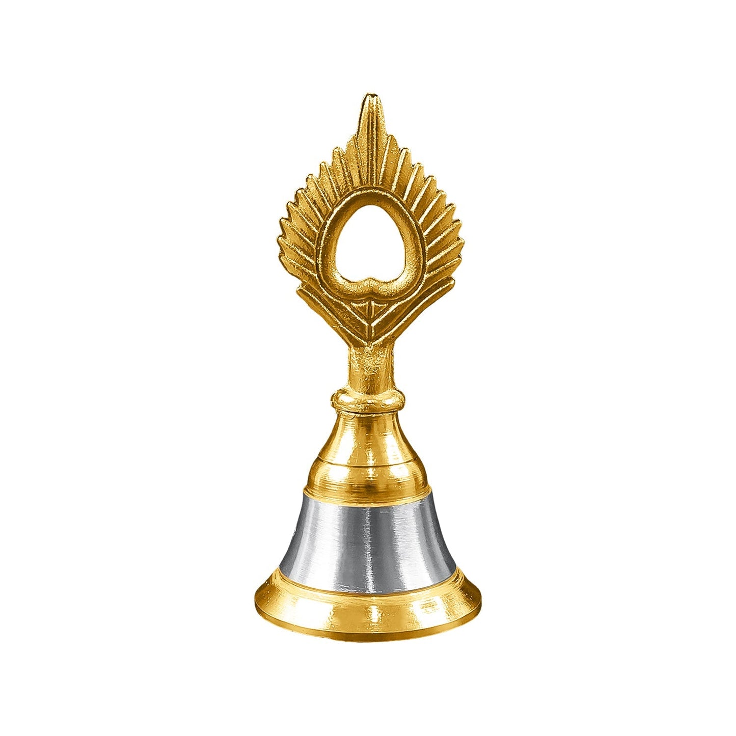 Brass and Steel Temple Ghanti (Pooja Bell) – Decorative Spiritual Accessory