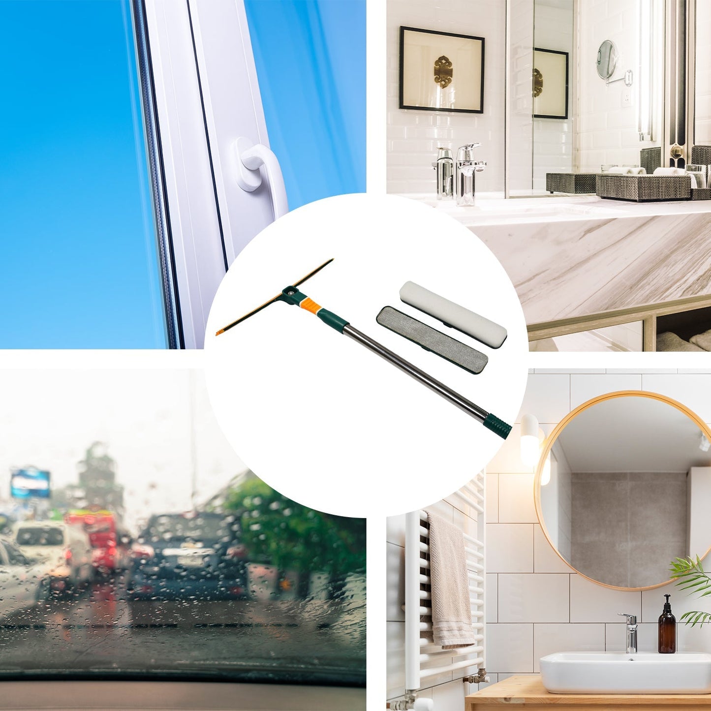 3-in-1 Glass Wiper – Multi-Surface Cleaner for Home & Office