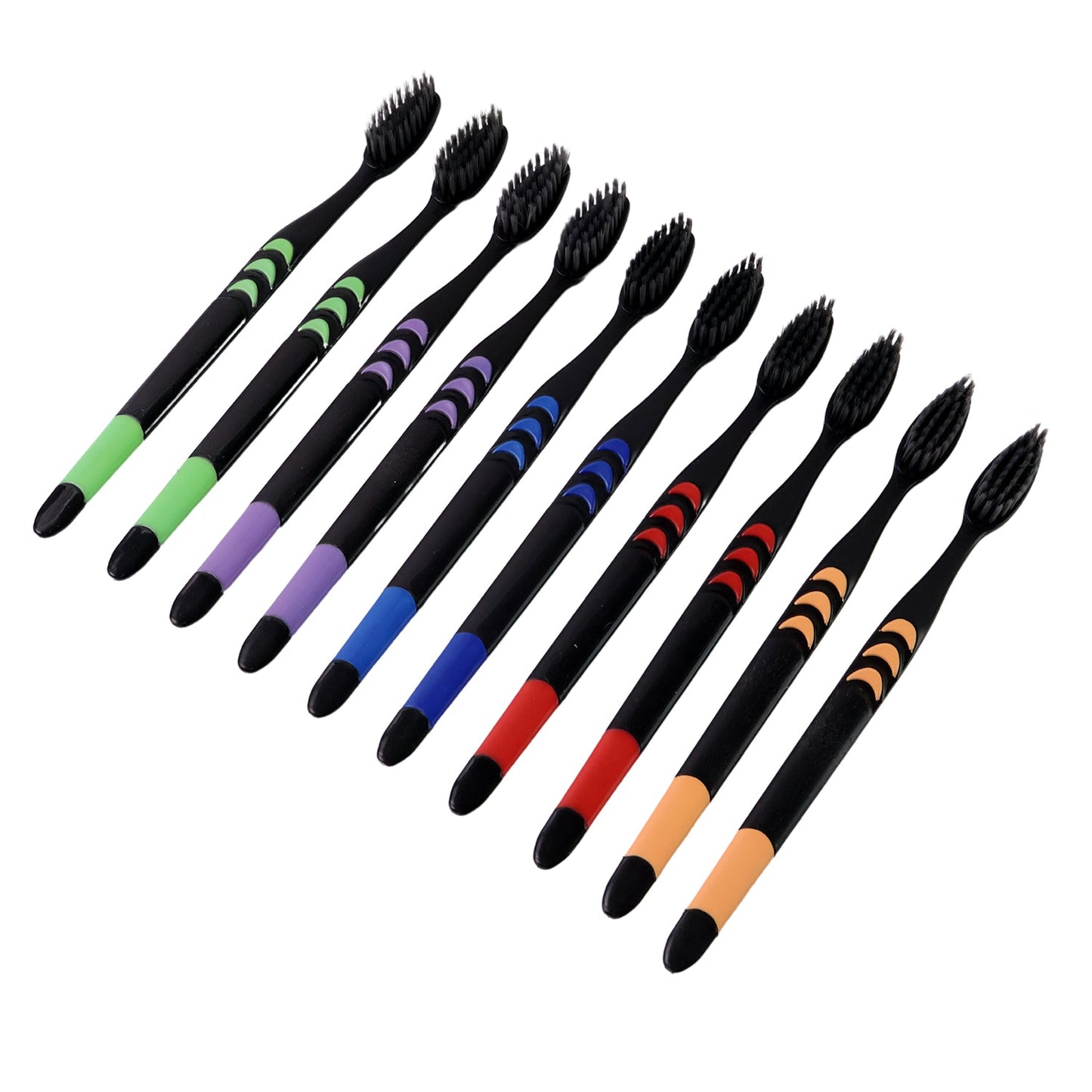 Soft Toothbrush With Plastic Round Box for Men and Women, Kids, Adults Plastic Toothbrush (10 pcs Set)