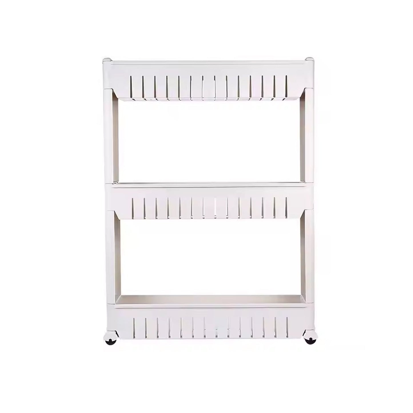 Multipurpose 3 Layer Slim Side Space Saving Storage Organizer Rack Shelf