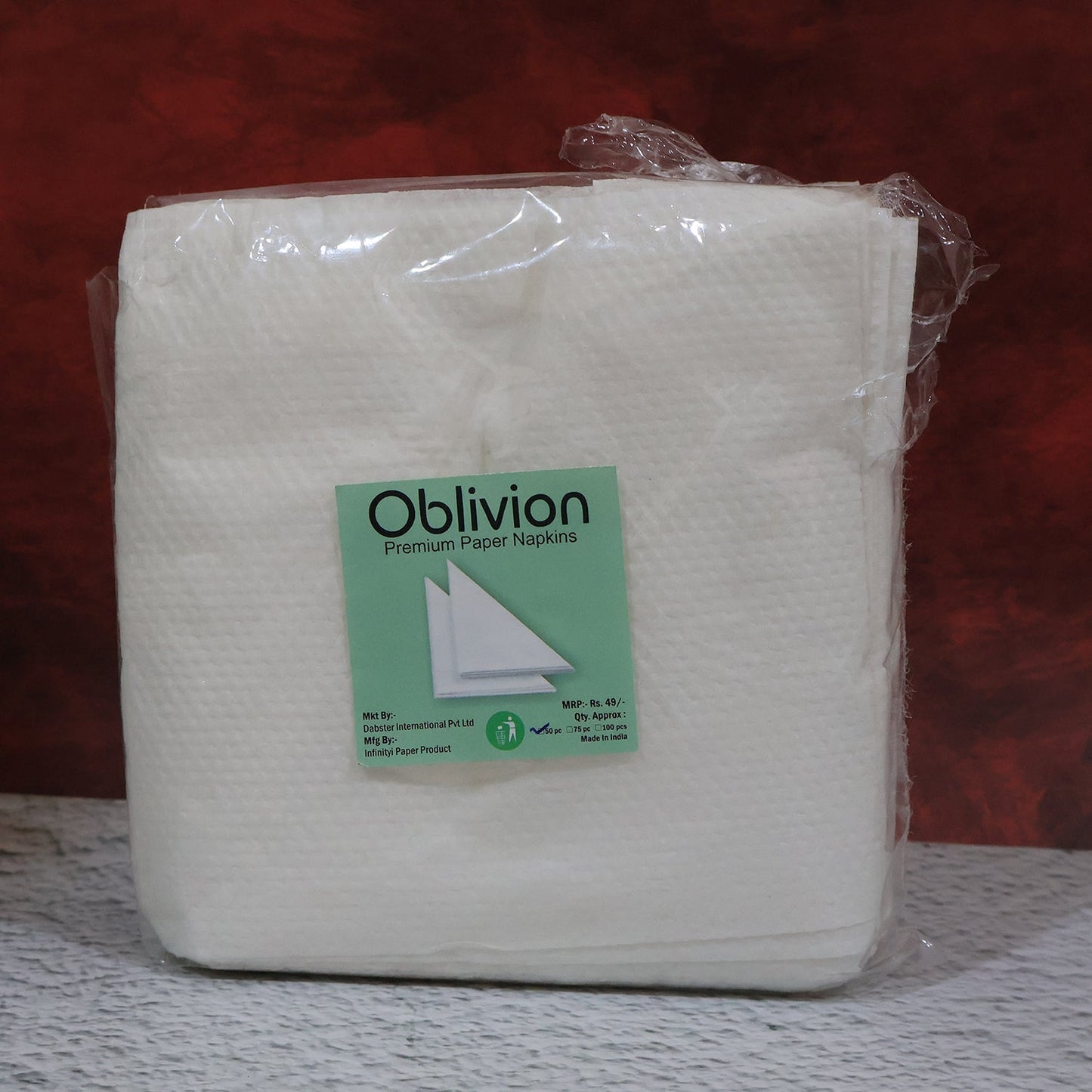 Soft & Absorbent Disposable Tissue Paper / Napkins Set (50 Pc)