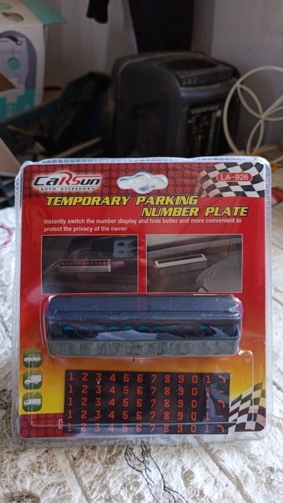 Temporary Car Parking Mobile Number Display with Magnetic Numbers Stickers,Car Parking Magnetic Mobile/Telephone Number Plate (1Pc)