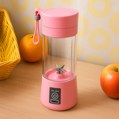 Multi-Purpose Portable USB Electric Juicer 6-Blades, Protein Shaker, Blender Mixer Cup (380 ML)