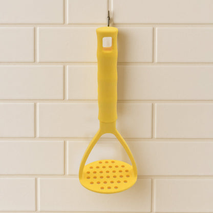 Kitchen Food Masher | Heavy Duty Masher for Fruits, Veggies & Potatoes | Soft Grip Handle (1 Pc)