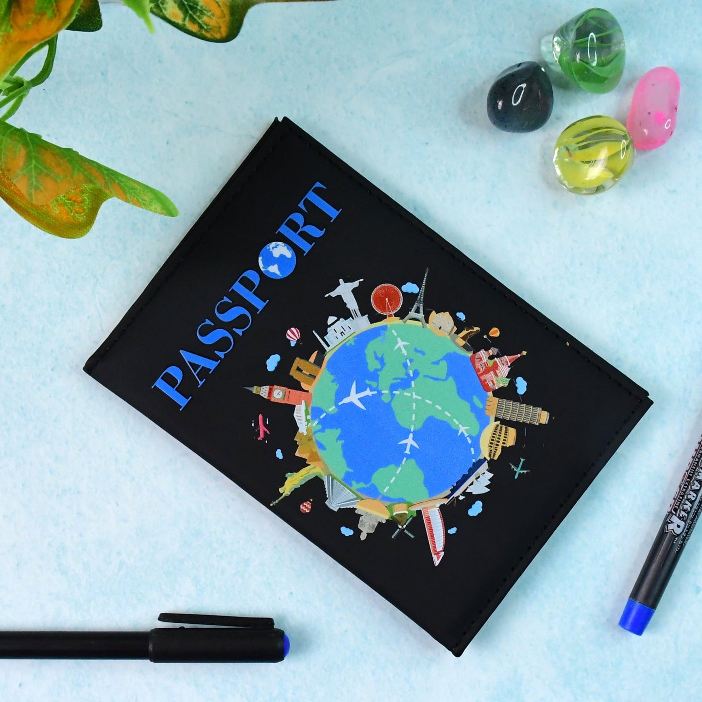 Elegant Printed Passport Cover Protector