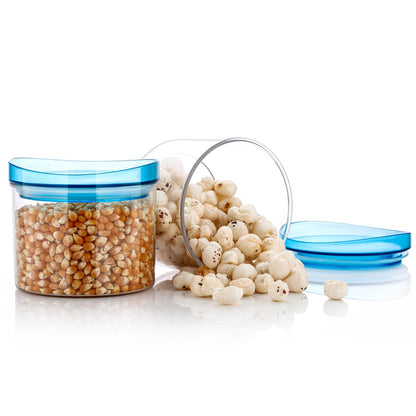 Air Tight & Unbreakable Kitchen Jar Set Food Storage Containers for Dry Fruits, Spices, Snacks, Pulses (2 Pcs Set)