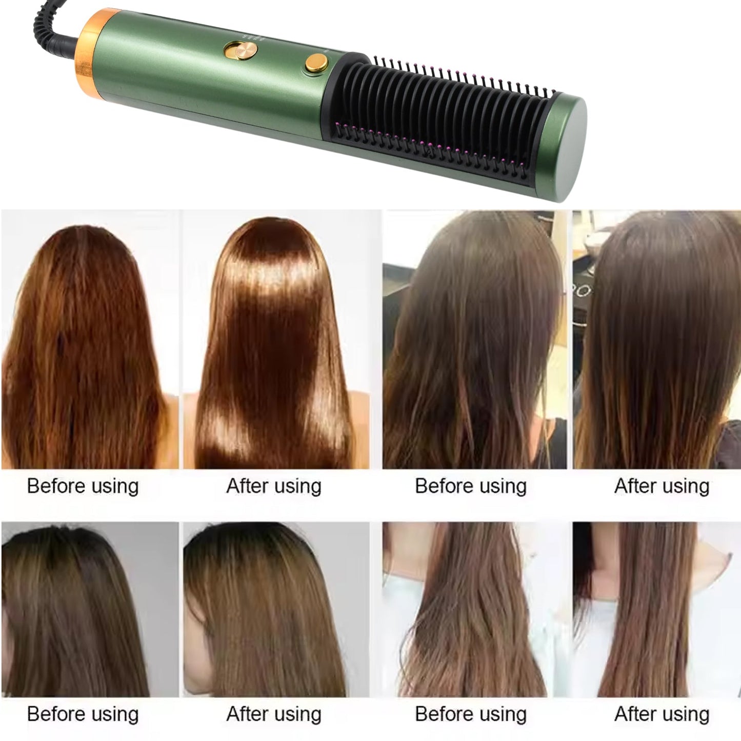 Hair Straightener Comb, Anti Scald Hot Comb Negative Ion Hair Straightener Brush Straightener 3 Gear Constant Temperature for Quick and Professional Hair Salon at Home (1200w), Hair accessories