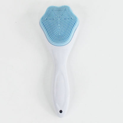 Silicone Face Scrubber Exfoliating Brush, Manual Handheld Facial Cleansing Brush (1 Pc)