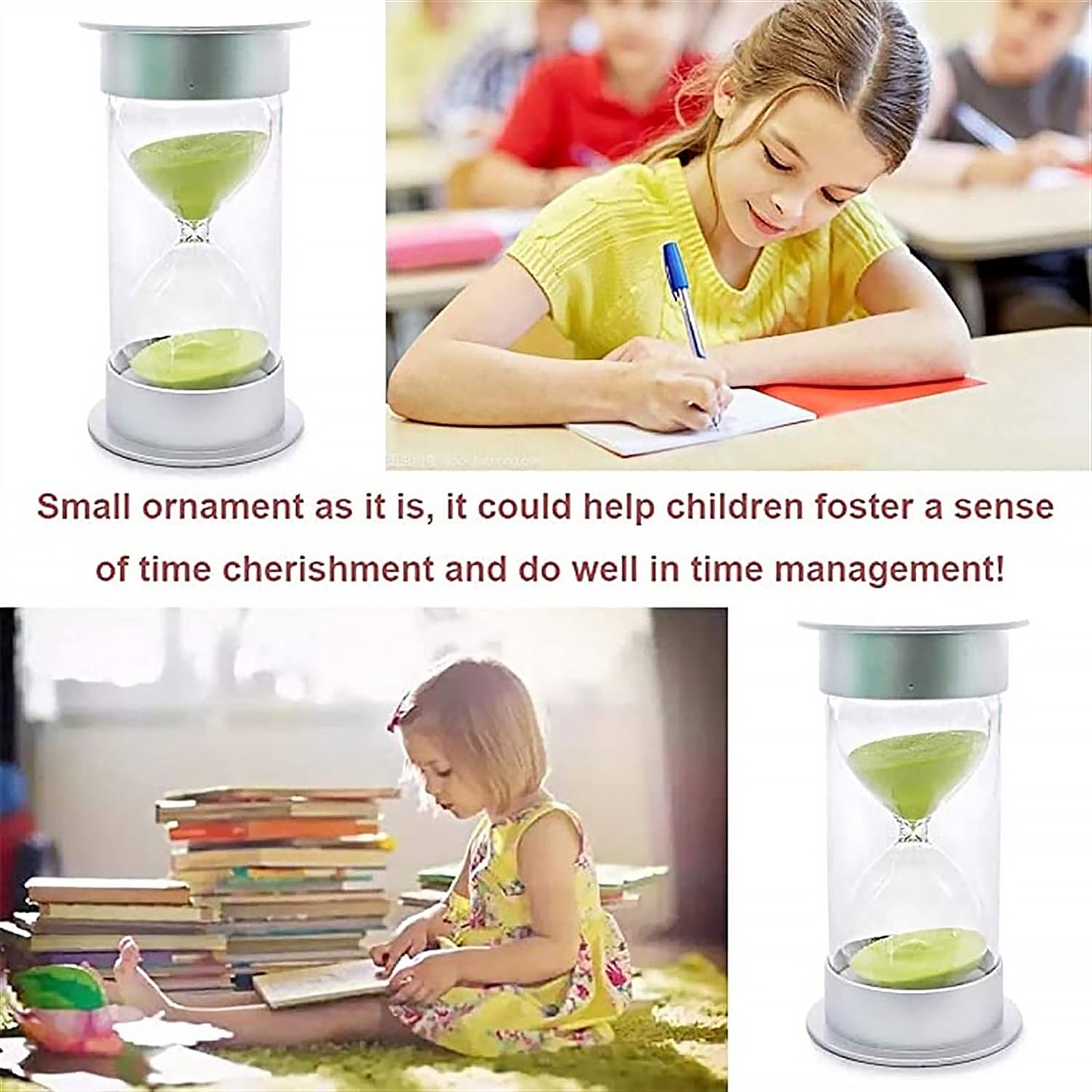 45-Minute Green Sand Timer – Hourglass Time Management Tool for Classroom & Games (Color : Green)