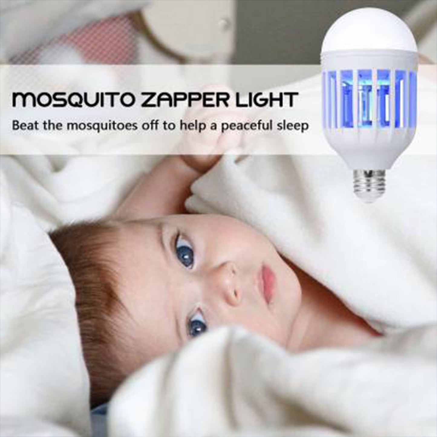 5W Mosquito Killer Lamp E27 LED Zapper for Summer Insects & Moths