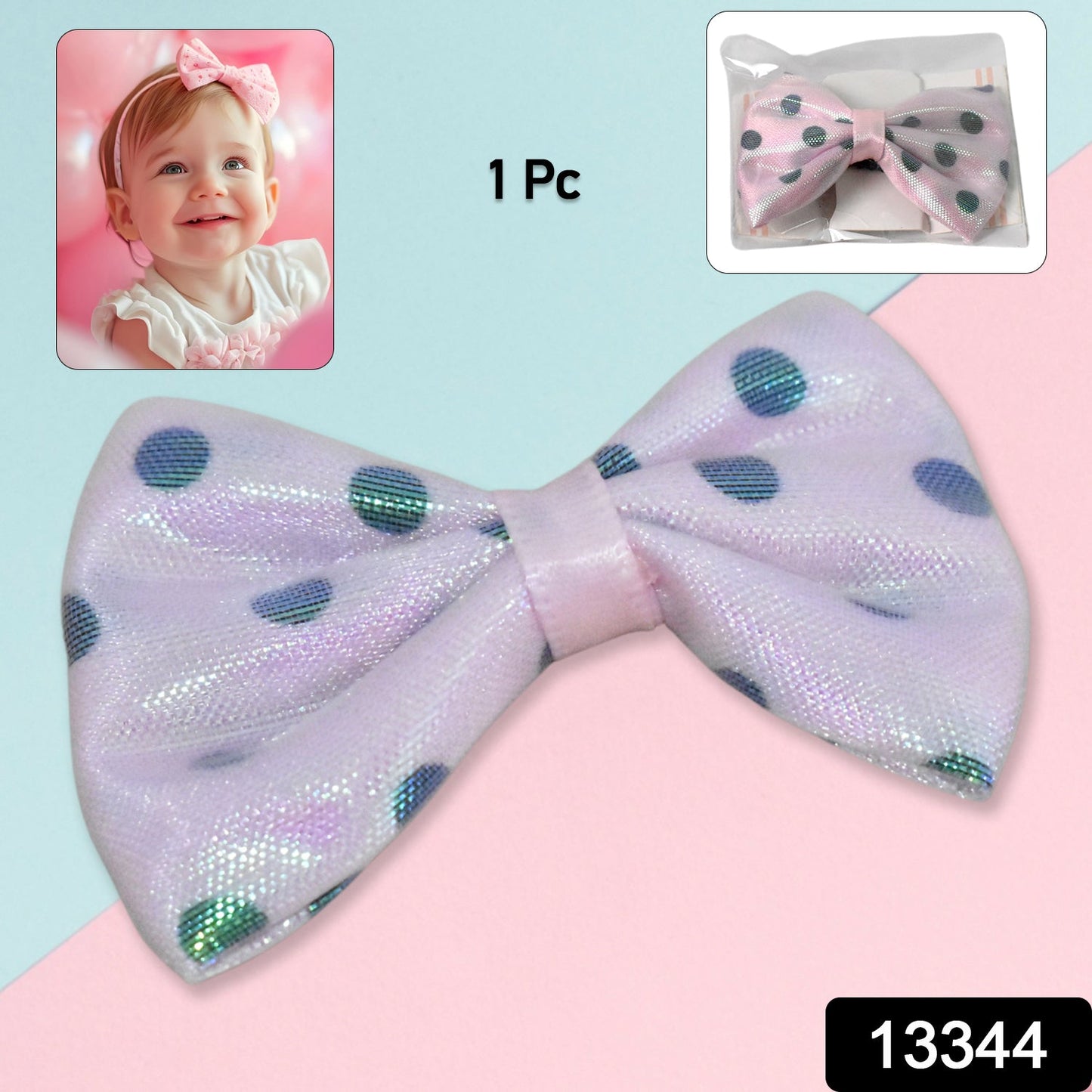 Hair Bow Knot Clip Suitable For Girls (1 Pc), Hair accessories