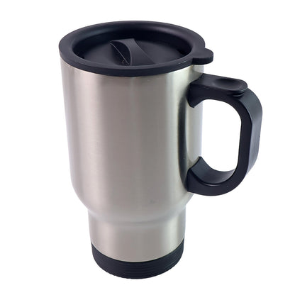 Stainless Steel Vacuum Glass Insulated Glass Coffee Cups (With Lid & Handle / 1 pc)