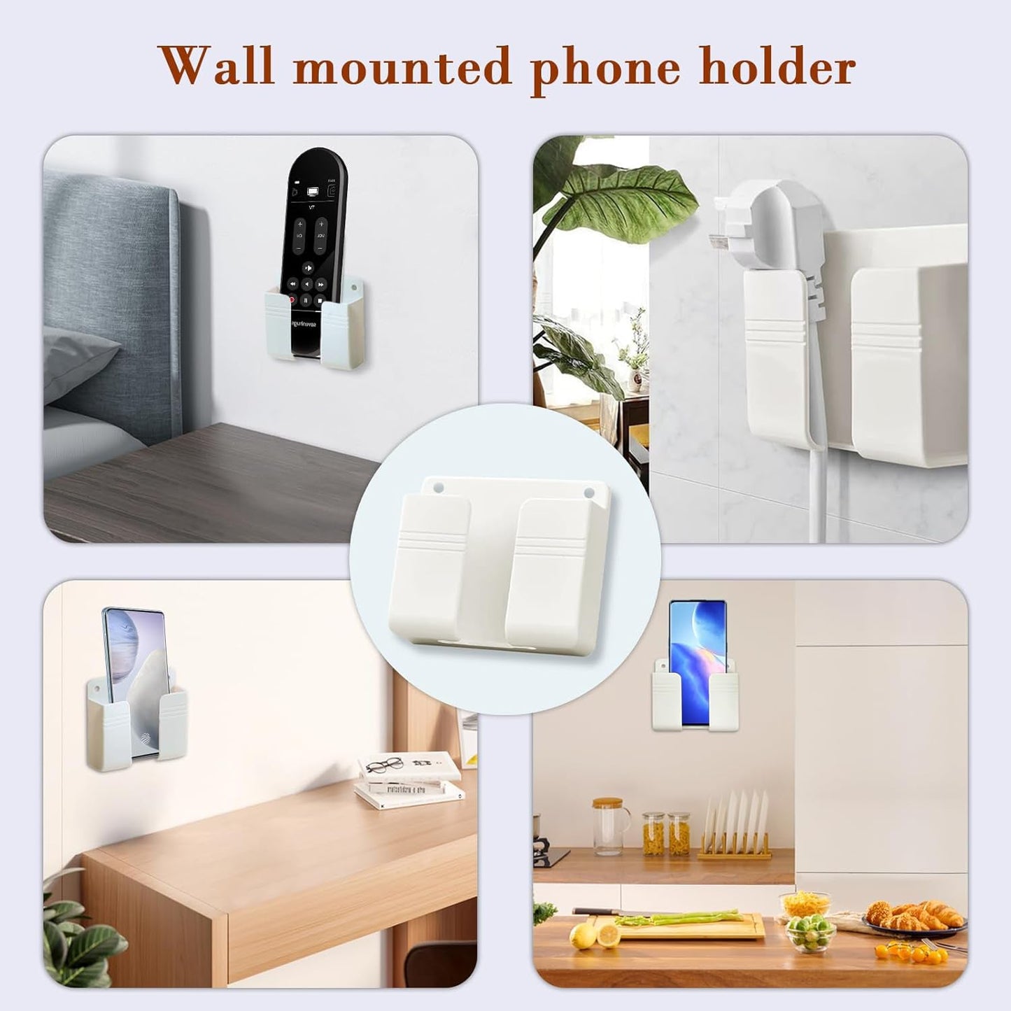 Wall Mount Self-Adhesive Mobile Phone Holder Stand (1 Pc)