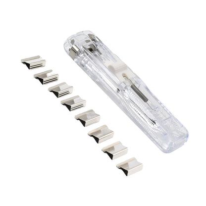 Portable Paper Clamp With 8 Pcs Clip Dispenser Handheld Paper Fast Clam (1 Set)