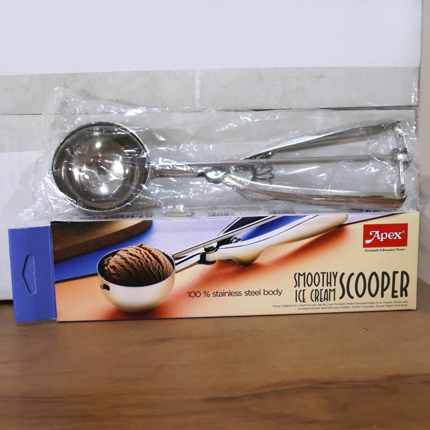 Premium Stainless Steel Ice Cream Scoop with Trigger Release –Approx 70 ML Capacity