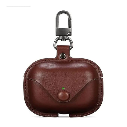 AirPod Pro/Pro 2 Case Leather Style Shockproof with Loss Prevention Clip for Apple Air-Pods Pro Wireless Charging Case For Airpods (Random Colour)