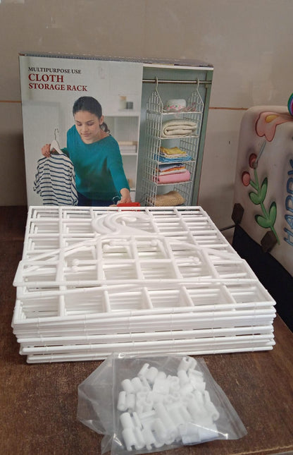 MULTIPURPOSE 5 LAYER FOLDING CLOTHES STORAGE RACKS||CLOSET FOR STUDENTS WARDROBE SHELVES SOCKS, SCARF, T-SHIRT, ETC||HANGING ORGANIZER STORAGE HOLDERS & RACKS