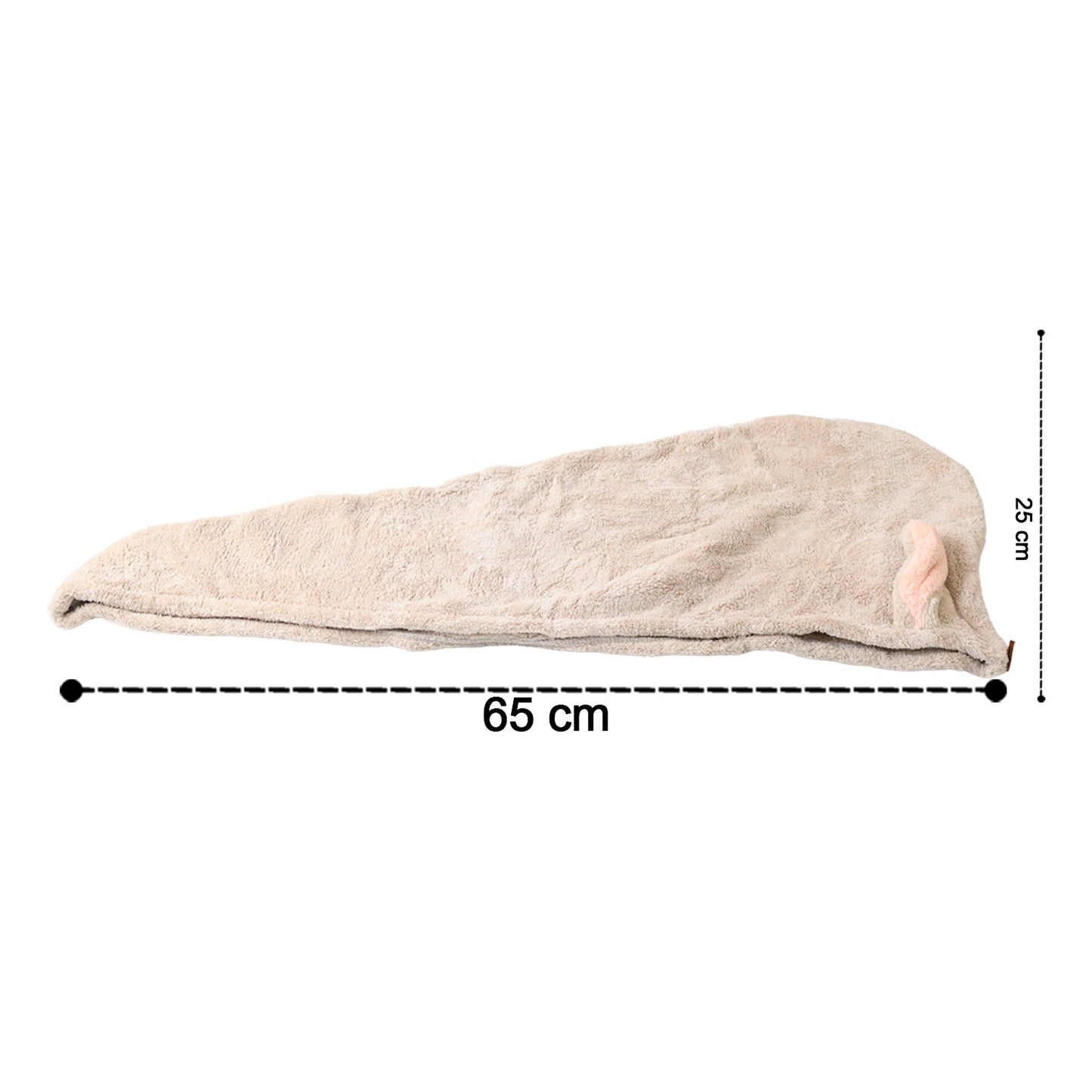 Cute Animal Ear Hooded Hair Drying Towel Wrap (1 Pc)