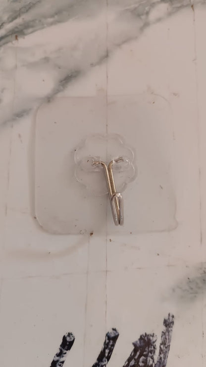Self Adhesive Transparent Wall Hook (1 Pc)