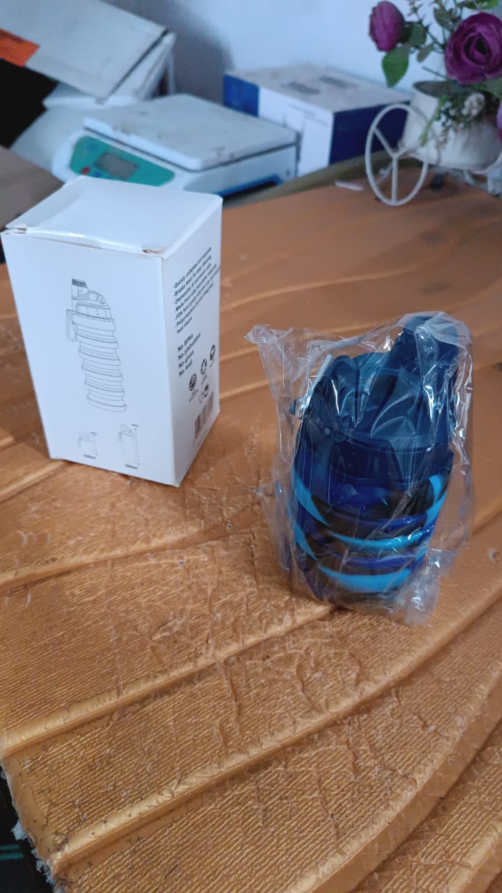 Silicone Foldable Water Bottle (1 Pc / 24 cm Foldable / 500 ML)