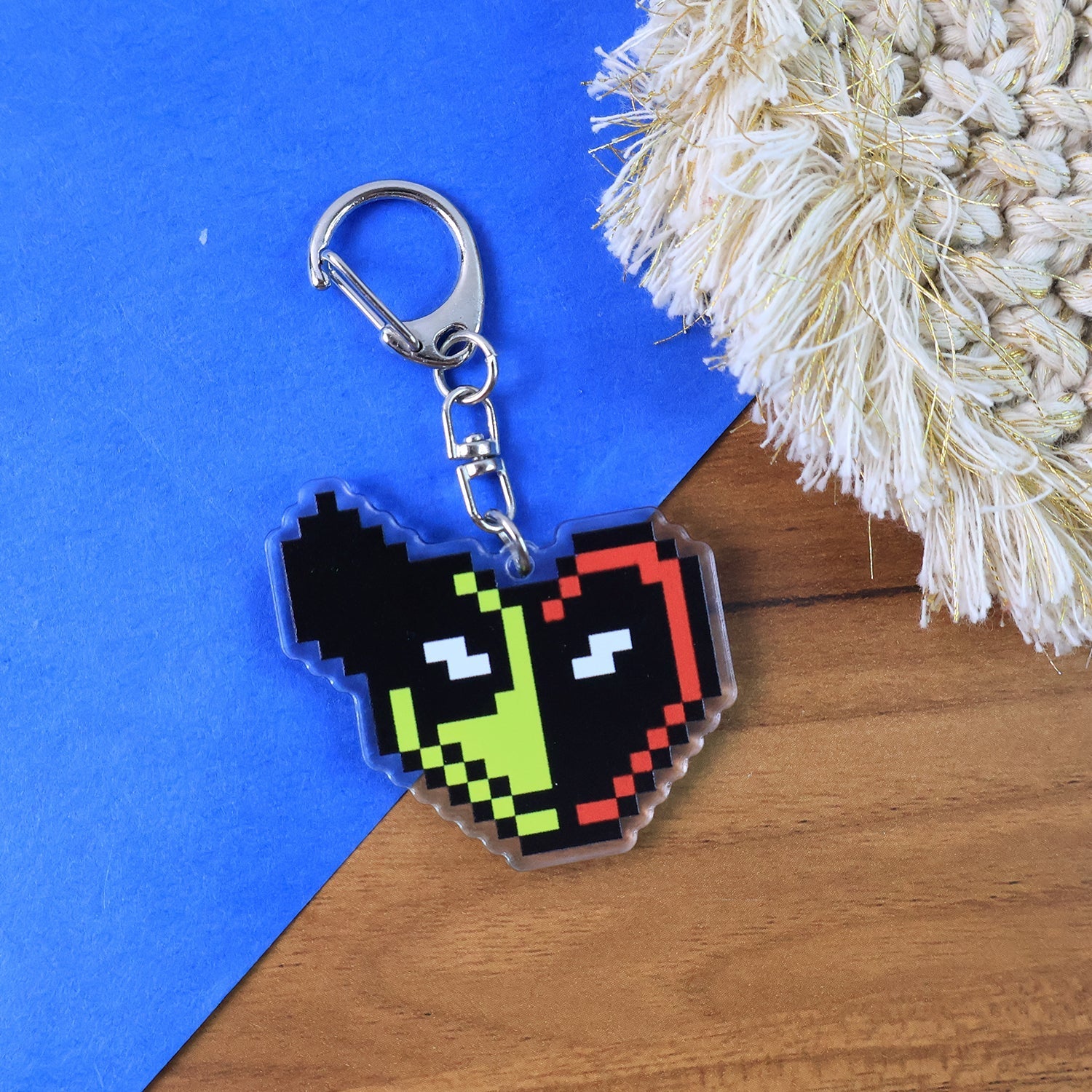 Acrylic Pixel Character Keychain