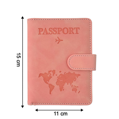 Premium World Map Design Travel Passport Holder & Wallet (15x11cm / 1 Pc)